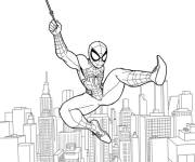 Coloriage Miles Morales dans le ciel pour cp