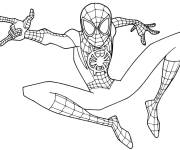 Coloriage Miles Morales de la s&eacute;rie Spider Man