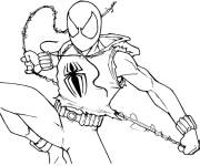 Coloriage Miles Morales d&eacute;chire son tenu