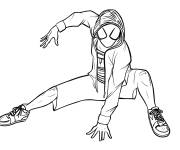 Coloriage Miles Morales dessin&eacute; vectoriellement