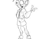 Coloriage Miles Morales &eacute;coute de la musique