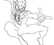 Coloriage et dessins gratuit Miles Morales en sillouhaite  à imprimer