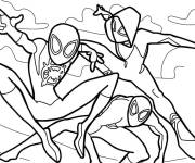 Coloriage Miles Morales et ses co&eacute;quipier