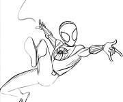 Coloriage Miles Morales n forme stylis&eacute;