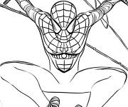 Coloriage Miles Morales ouvrants ses jambes et ses bras