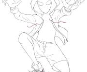Coloriage Miles Morales portant sa pull &agrave; capuche