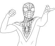 Coloriage Miles Morales pr&ecirc;t pour attaquer