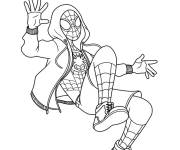 Coloriage Miles Morales qui vole