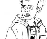 Coloriage Miles Morales sans masque pour enfants