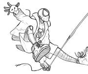 Coloriage Miles Morales tout rapide dans le ciel