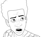 Coloriage Miles Morales triste