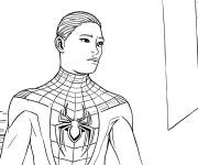 Coloriage Miles Morales vue de face
