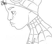 Coloriage Miles Morales vue de gauche