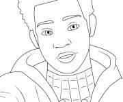 Coloriage Portrait de l'ado de Marvel Miles Morales