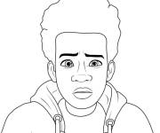 Coloriage Portrait de Miles Morales