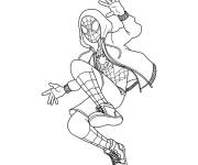Coloriage Sc&egrave;ne de Miles Morales saute