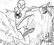 Coloriage Sc&egrave;ne du film Miles Morales cp