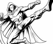 Coloriage Attaque de Moon Knight