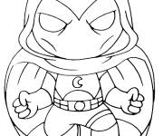Coloriage Chibi Chevalier de lune
