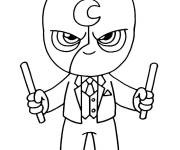 Coloriage et dessins gratuit Chibi Moon Knight dessin&eacute; &agrave; la main à imprimer