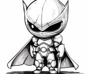 Coloriage Chibi Moon Knight facile