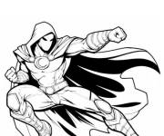 Coloriage Combattant Moon Knight