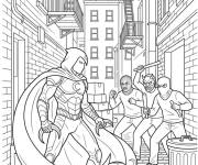 Coloriage En bataille contre les criminels