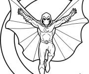 Coloriage Fiche de Moon Knight volant