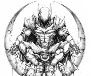 Coloriage Fond d'&eacute;cran de Chevalier lune