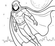 Coloriage et dessins gratuit Illustration de Moon Knight dans l'air à imprimer