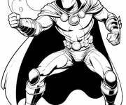 Coloriage La force du h&eacute;ros Moon Knight