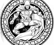 Coloriage Mandala Moon Knight