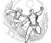 Coloriage Moon Knight au combat