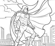 Coloriage Moon Knight au dessus de l'appartement