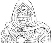 Coloriage Moon Knight avec le visage masqu&eacute;