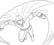 Coloriage Moon Knight avec sa longue cape