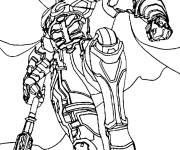 Coloriage Moon Knight avec son arme