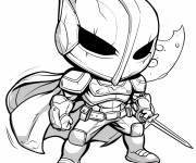 Coloriage Moon Knight chibi pour enfants