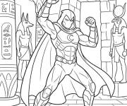 Coloriage Moon Knight dans el temple &eacute;gyptien