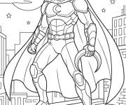 Coloriage Moon Knight dans la ville