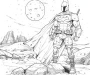 Coloriage Moon Knight dans le desert
