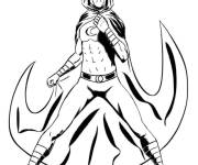 Coloriage Moon Knight dessin&eacute; au crayon noir