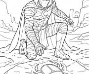 Coloriage Moon Knight devant le bug