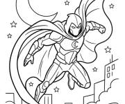 Coloriage Moon Knight en action