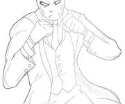 Coloriage Moon Knight en attaquant