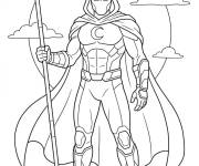 Coloriage Moon Knight en cape