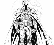 Coloriage Moon Knight en costume &eacute;l&eacute;gante