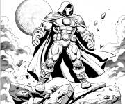 Coloriage Moon Knight en destruction