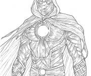 Coloriage Moon Knight en illustration artistique