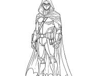 Coloriage Moon Knight en mode h&eacute;ro&iuml;que